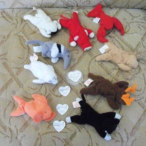 Vintage 9 TY Teenie Beanie Babies (#EV852)